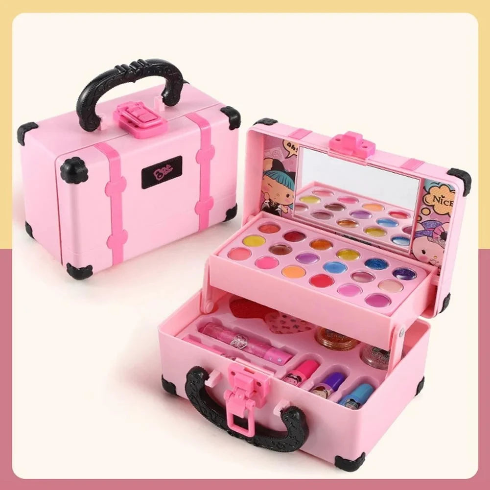 Kids Makeup Kit Girls Real Makeup Kit Safe Non Toxic Princess Play Makeup Set Pretend Play Make up Children Toys Gifts